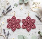 38. Crochet earring pattern "Flower"