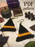 Witch Hat Crochet Earrings Pattern – Halloween PDF Pattern, Easy Beginner-Friendly Design