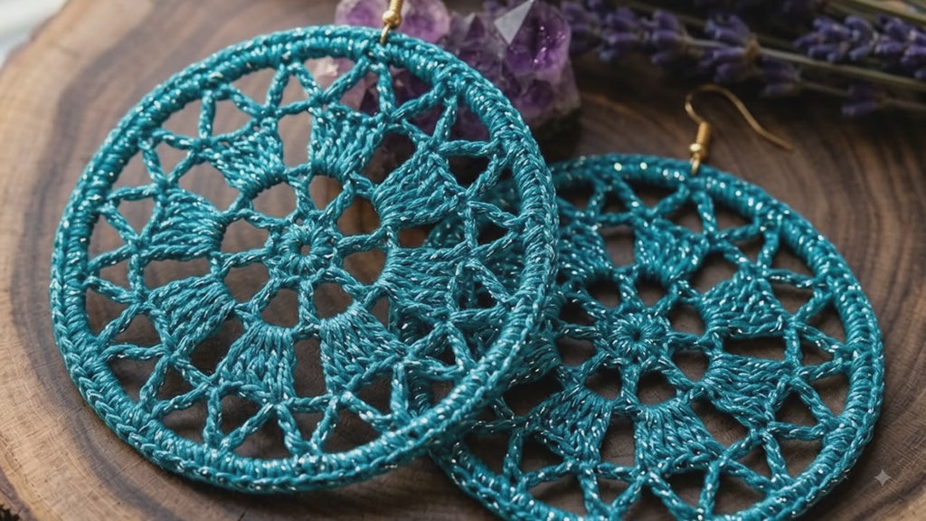 ✦ Mandala Hoop Crochet Earrings Pattern ✦