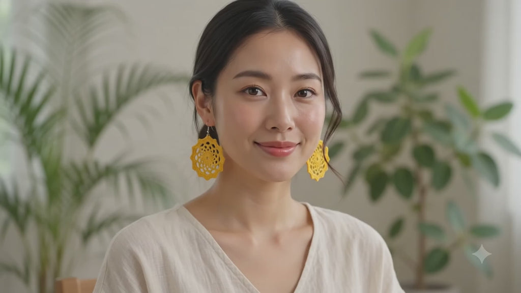 13. Crochet Flower-Shaped Earrings – Digital Pattern (PDF Download)