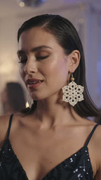 Lacy Flower Crochet Earrings PDF Pattern | Boho Star Snowflake Earring Tutorial | Easy Crochet Jewelry Pattern for Beginners