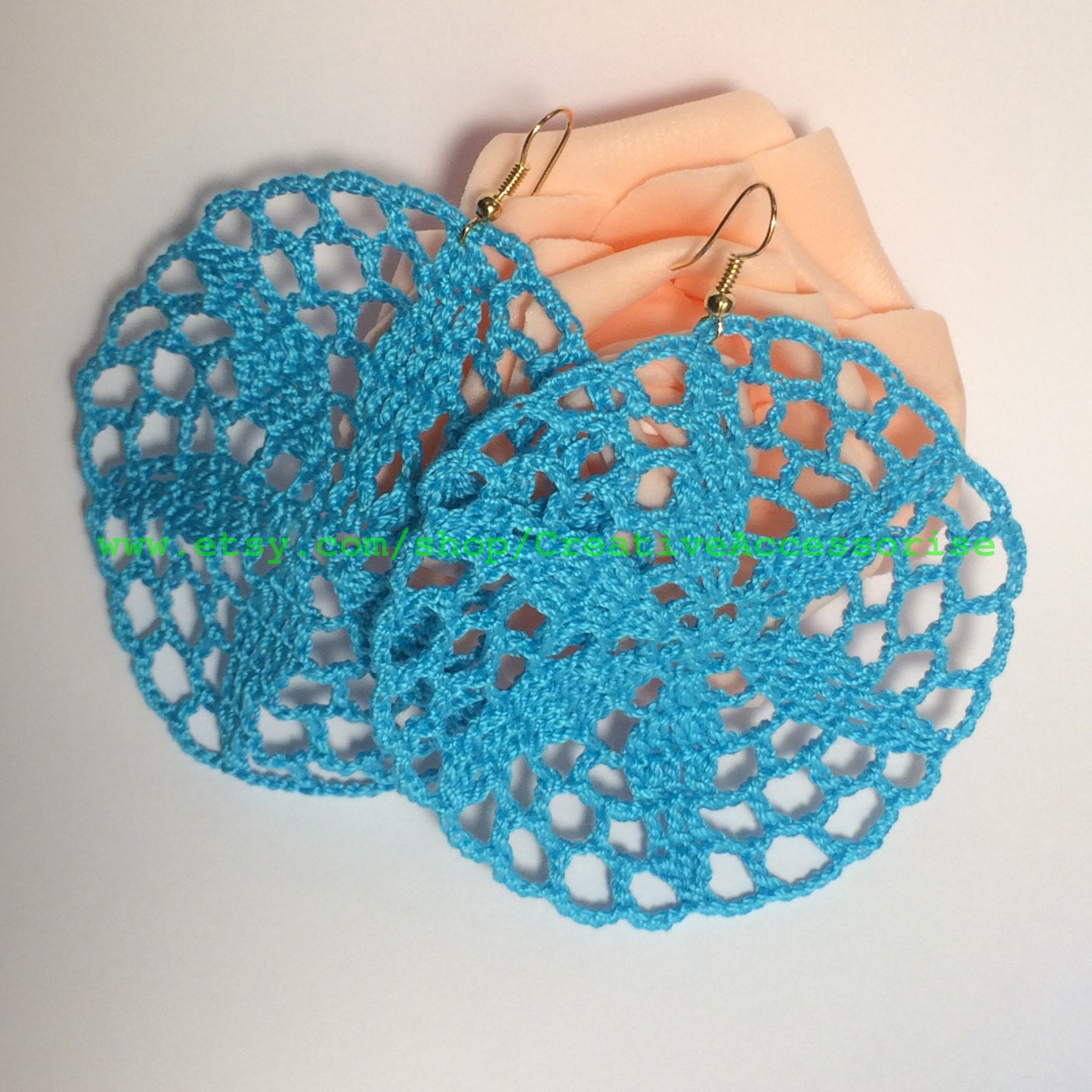 14. Crochet Mandala Earrings Pattern - Easy Lace Earring Tutorial