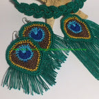 8. Crochet Peacock Earrings Pattern - Instant PDF Download